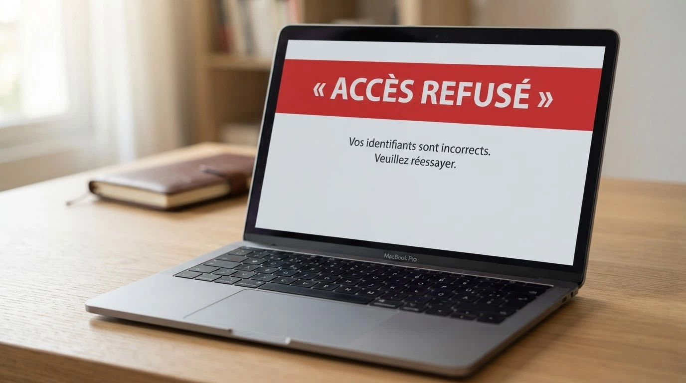 Une capture d'écran du site anj.fr montrant la page officielle de l'offre illégale avec le bandeau réglementaire français