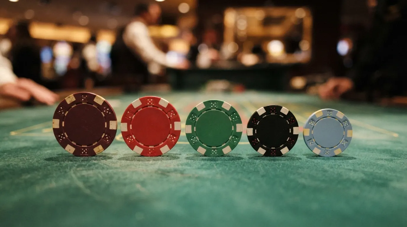Une grille comparative stylisée présentant les logos des casinos analysés alignés côte à côte, avec des icônes représentant les critères de comparaison