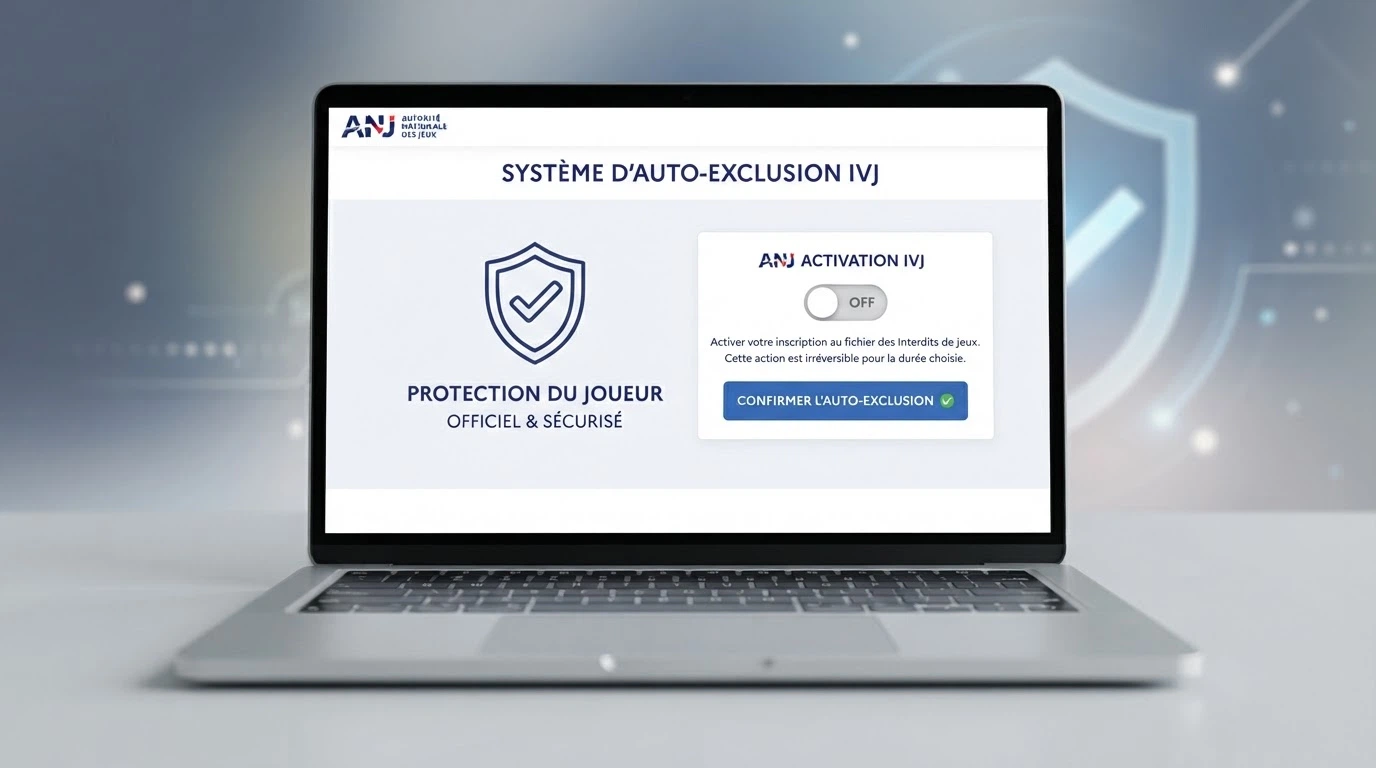 Page d'accueil du site interdictiondejeux.anj.fr pour l'auto-exclusion des jeux d'argent