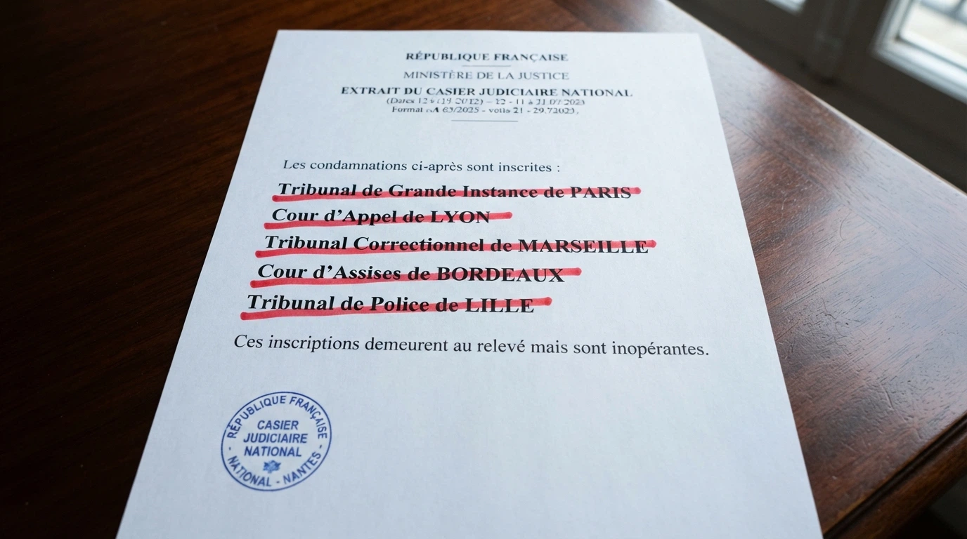 Un bloc de texte juridique en français avec le logo de l'ANJ et une liste de licences offshore (Curaçao, Anjouan, Costa Rica) barrées d'un trait rouge.