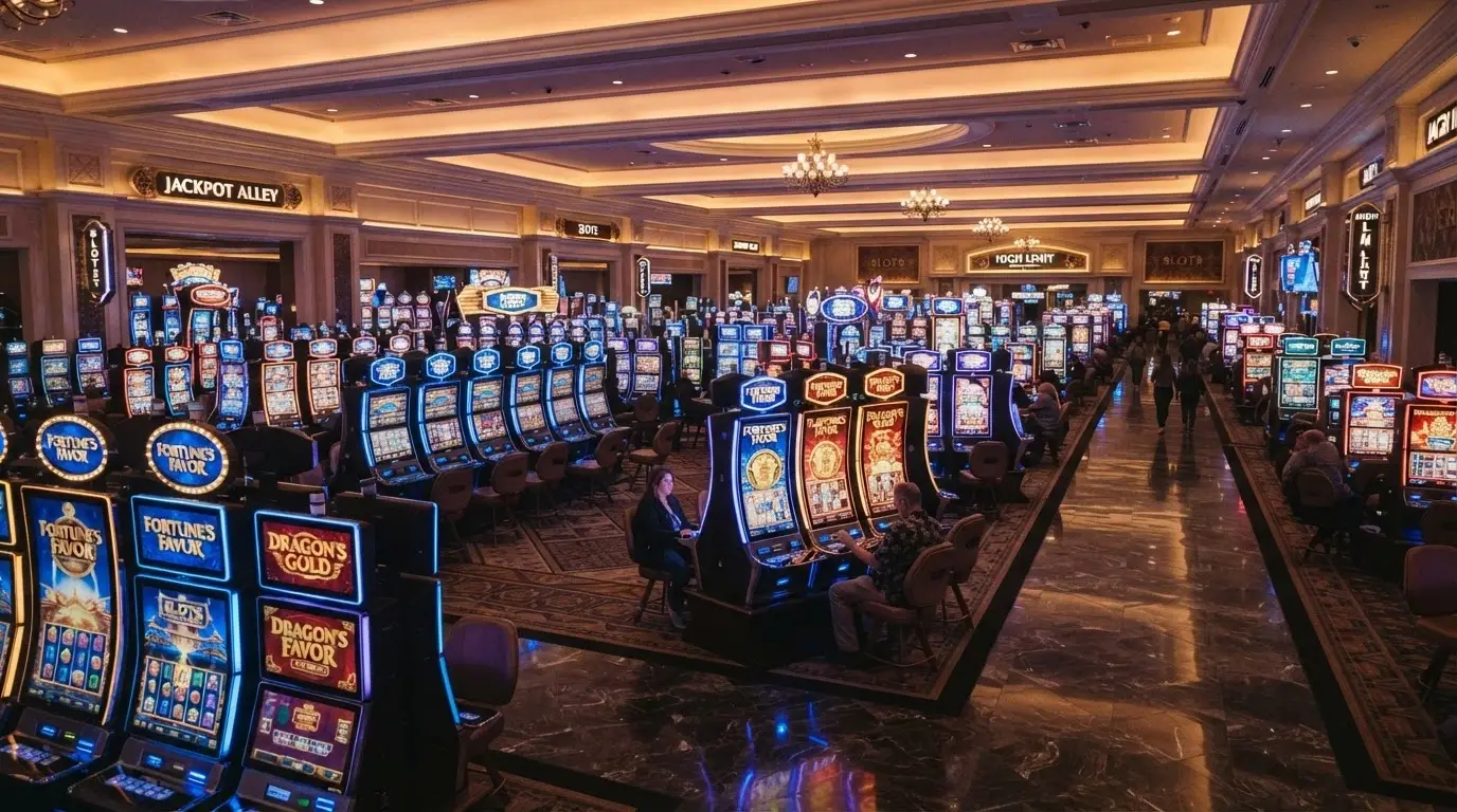 Salle des machines à sous du Casino Barrière d'Enghien-les-Bains, ouverte de 10h à 4h (5h le week-end)