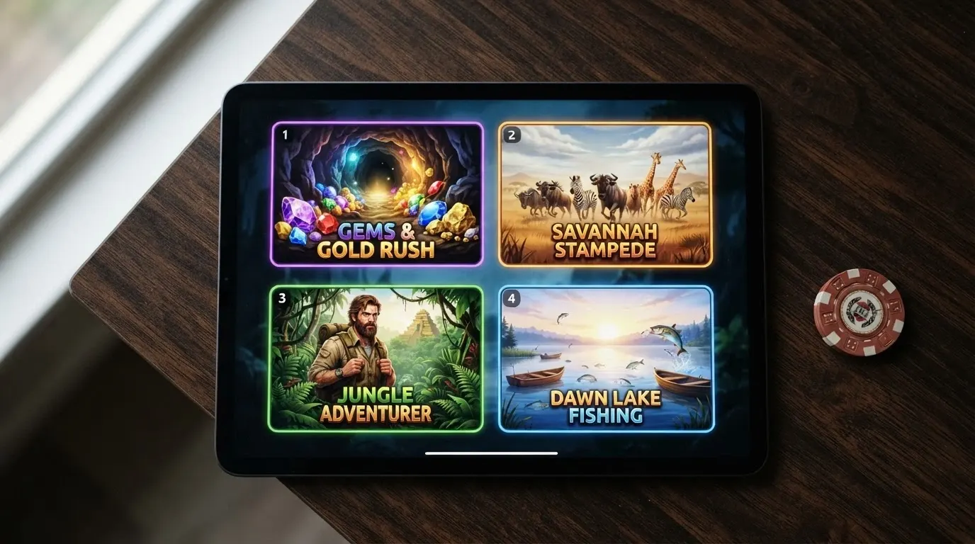 Montage des machines à sous Megaways les plus populaires : Bonanza, Buffalo King, Gonzo's Quest et Big Bass Bonanza
