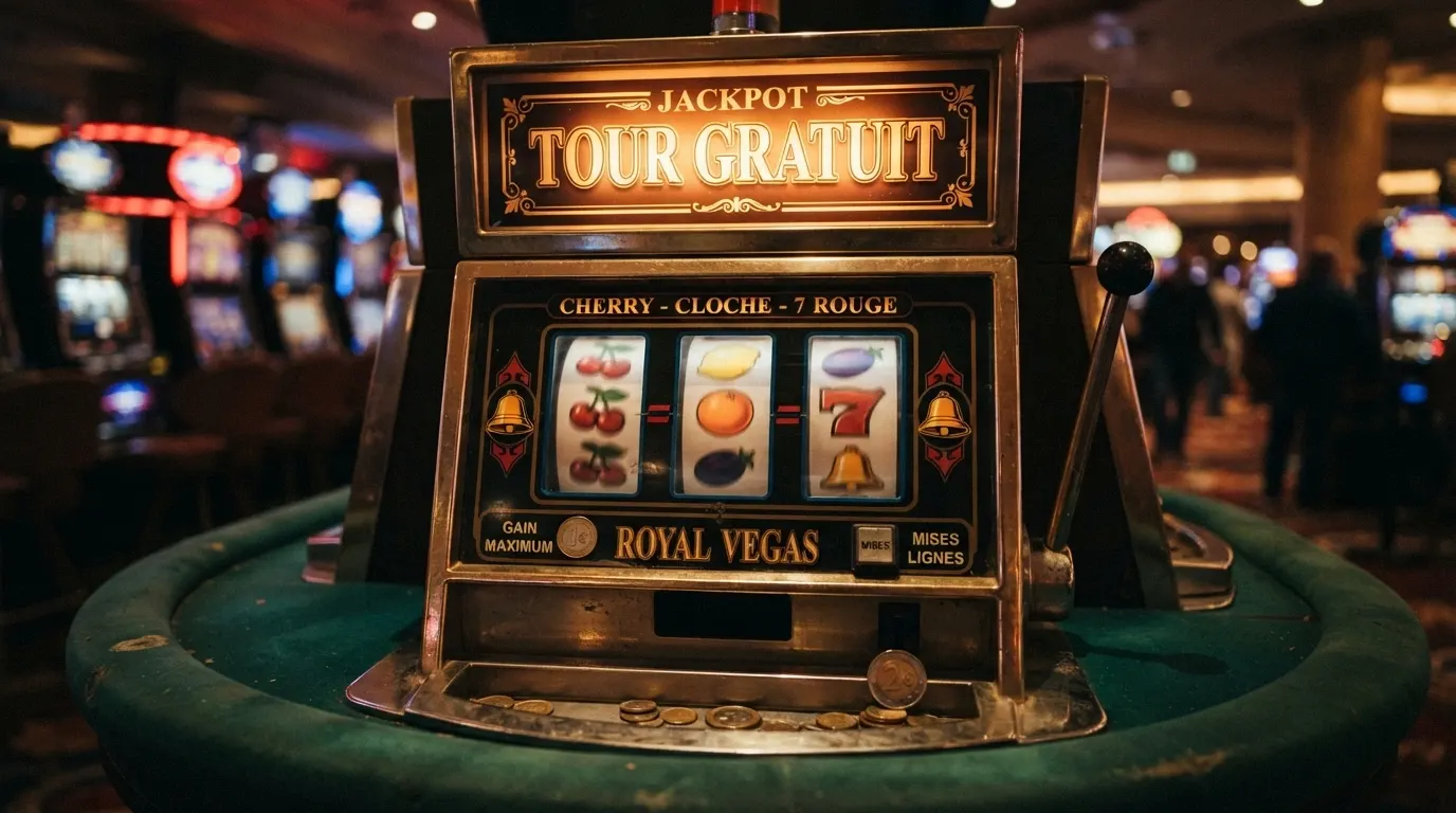 Écran de machine à sous en ligne affichant un compteur de free spins actif, doigt sur l'écran d'un smartphone